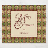 バーニー・クリスマス リキュールボトルラベル (シングルラベル)