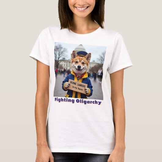 バーニー・サンダースは私のヒーロー Tシャツ (正面)