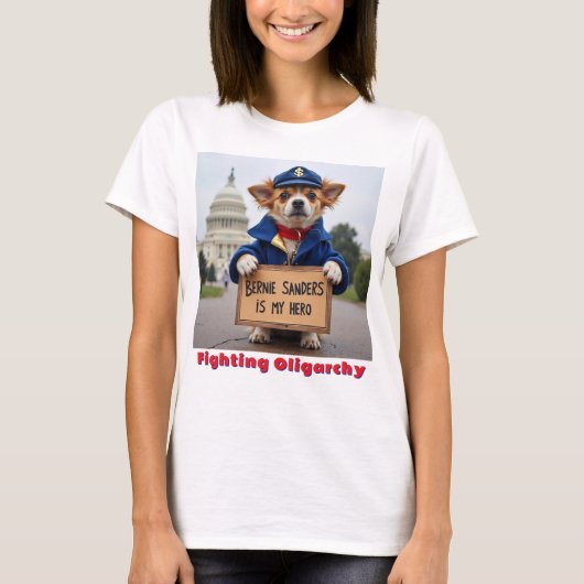 バーニー・サンダースは私のヒーロー Tシャツ (正面)
