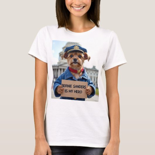 バーニー・サンダースは私のヒーロー Tシャツ (正面)