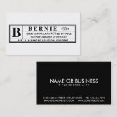 バーニー・サンダース警告ズ・レーベル 名刺 (正面/裏面)