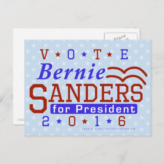 バーニー・サンダース2016年大統領選挙民主党員 ポストカード (正面/裏面)