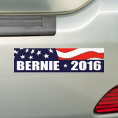 バーニー・サンダース2016年米国国旗 バンパーステッカー (車上)