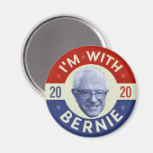 バーニー・サンダース2020年民主党写真レトロ マグネット (正面/裏面)