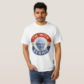 バーニー・サンダース2020年民主党写真レトロ Tシャツ (正面フル)