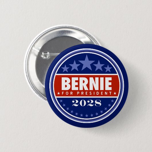 バーニー・サンダース 2028年大統領 缶バッジ (正面&裏面)