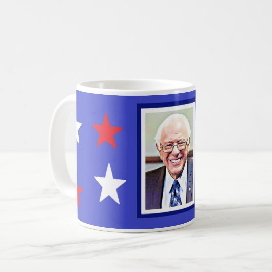 バーニー・サンダーズ愛国政治支援マグ コーヒーマグカップ (正面左)