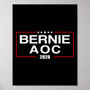 バーニーAoc 2028バーニーサンダースアレキサンドリアコルテスP ポスター