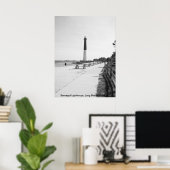 バーネガットライトハウスロンビーチ島 ポスター (ホームオフィス)