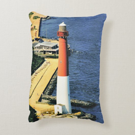 バーネガットライトハウス、ニュージャージーのアクセント枕 アクセントクッション (裏面(縦))