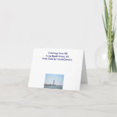 バーネガットライトハウスLBIグリーティングノートカード カード (裏面)