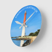 バーネガット灯台、ニュージャージー時計 ラウンド壁時計 (傾斜)