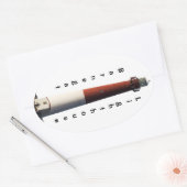 バーネガット灯台 楕円形シール (封筒)