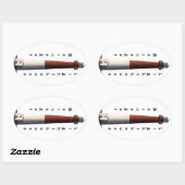 バーネガット灯台 楕円形シール (シート)