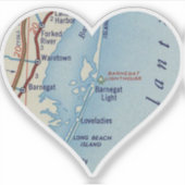 バーネガットNJヴィンテージの地図 シール (正面)