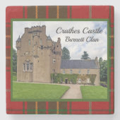 バーネットクランのタータンチェッククレスキャッスルストーンコースター ストーンコースター (正面)