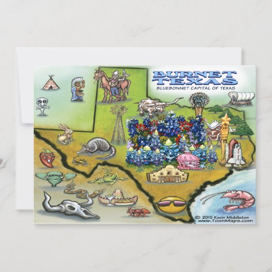 バーネットテキサス州招待状 招待状 (正面)