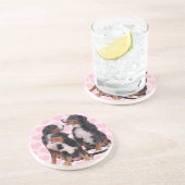 バーネーズマウンテンドッグズピンクハート コースター (側面)