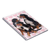 バーネーズマウンテンドッグズピンクハート ノートブック (右側)