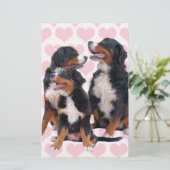 バーネーズマウンテンドッグズピンクハート 便箋 (スタンド正面)
