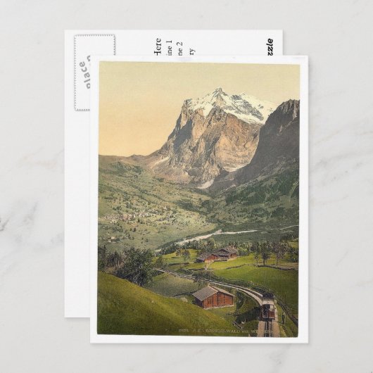 バーネーゼ州グリンデルワルトと山湿地 ポストカード (正面/裏面)