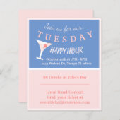 バーハッピーアワーフライヤー (正面/裏面)