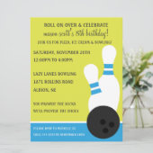 バーハマ・ブルー転がオン・ボーリング・バースデー・パーティー 招待状 (スタンド正面)