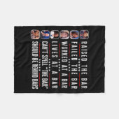 バーハリス失敗トランプPoliticaおもしろいを提起 フリースブランケット (正面(横))