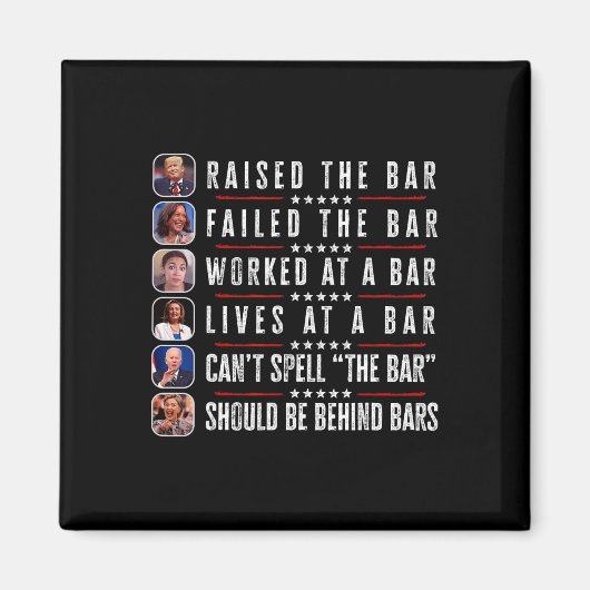 バーハリス失敗トランプPoliticaおもしろいを提起 マグネット (正面)