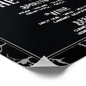 バーハロウィンサイン結婚式レセプションスケルトンハンド ポスター (角)