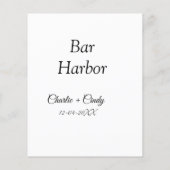 バーハーバーのブライズメイドパーティー ウェディング (裏面)