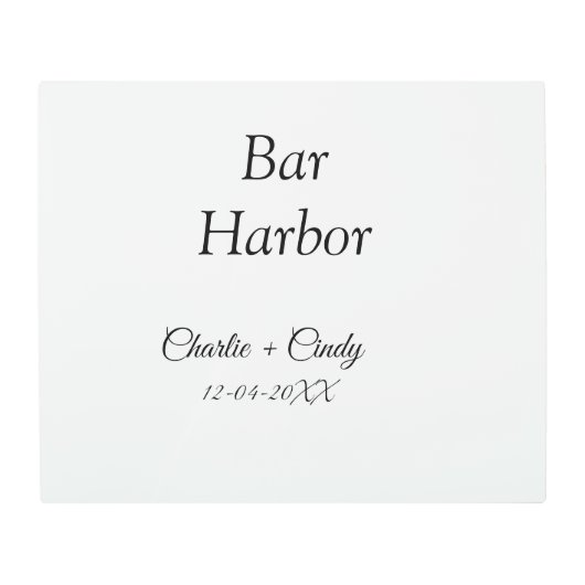 バーハーバーのブライズメイドパーティー ウェディング メタルプリント (正面)