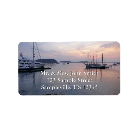 バーハーバーの日の出の船 I ラベル (正面)