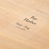 バーハーバーバチェロレッテ結婚ブリーズメイドA アクリル招待状 (レイダウン)