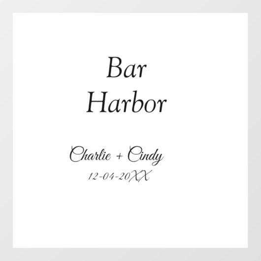 バーハーバーバチェロレッテ結婚ブリーズメイドA ウィンドウサイン (シート)