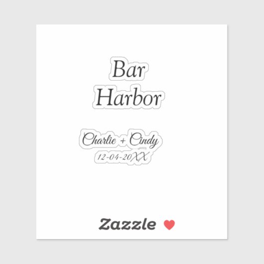 バーハーバーバチェロレッテ結婚ブリーズメイドA シール (シート)