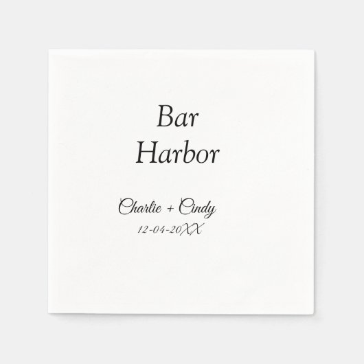 バーハーバーバチェロレッテ結婚ブリーズメイドA スタンダードカクテルナプキン (正面)