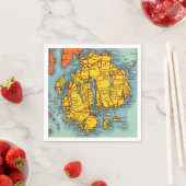 バーハーバーマウントデザートアイランド スタンダードカクテルナプキン (インサイチュ)