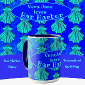 バーハーバーメインはっきりしたブルーホタロプシェルと名前 マグカップ