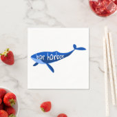 バーハーバーメインクジラ スタンダードカクテルナプキン (インサイチュ)