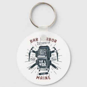バーハーバーメインバックパックギアレトロトラベル キーホルダー