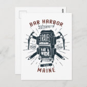 バーハーバーメインバックパックギアレトロトラベル ポストカード (正面/裏面)