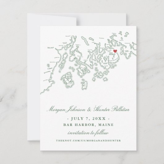 バーハーバーメインマップハンターグリーン セーブザデート (正面)