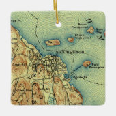バーハーバーメインマップ1908 セラミックオーナメント (正面)