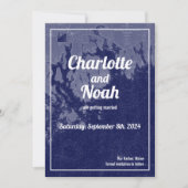 バーハーバーメインヴィンテージマップ日付の結婚保存 招待状 (正面)