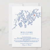 バーハーバーメイン結婚のウェルカム旅程 サンキューカード (正面)