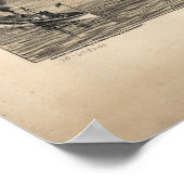 バーハーバーメイン1886アンティークパノラママップ ポスター (角)