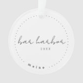 バーハーバーメインMEトラベル統一された州シンプル オーナメント (正面)