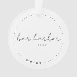 バーハーバーメインMEトラベル統一された州シンプル オーナメント