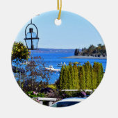 バーハーバー座標付きオーナメント セラミックオーナメント (正面)
